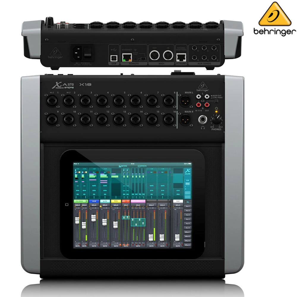 

Behringer X Air X18 18-channel Tablet-controlled Digital Mixer for iPad/Android with 16 Gain-programmable Midas Preamps