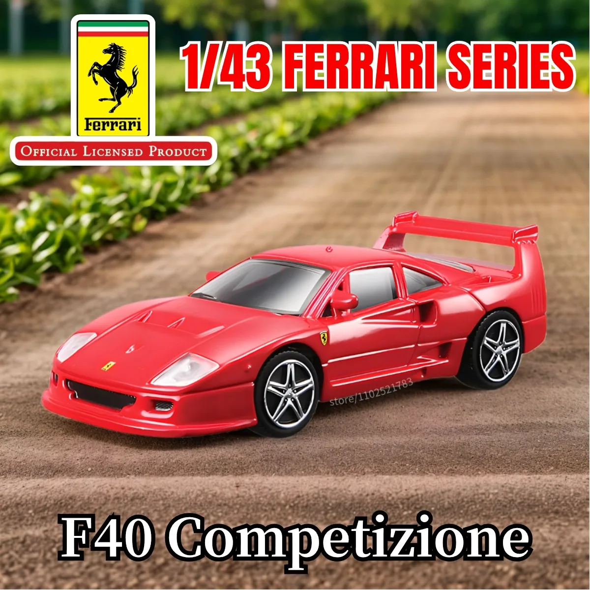 Bburago 1:43 Ferrari F40 Competizione Replica Car Model Original Diecast 458 SF90 Roma Miniature Art Boutique Xmas Kid Boy Toy