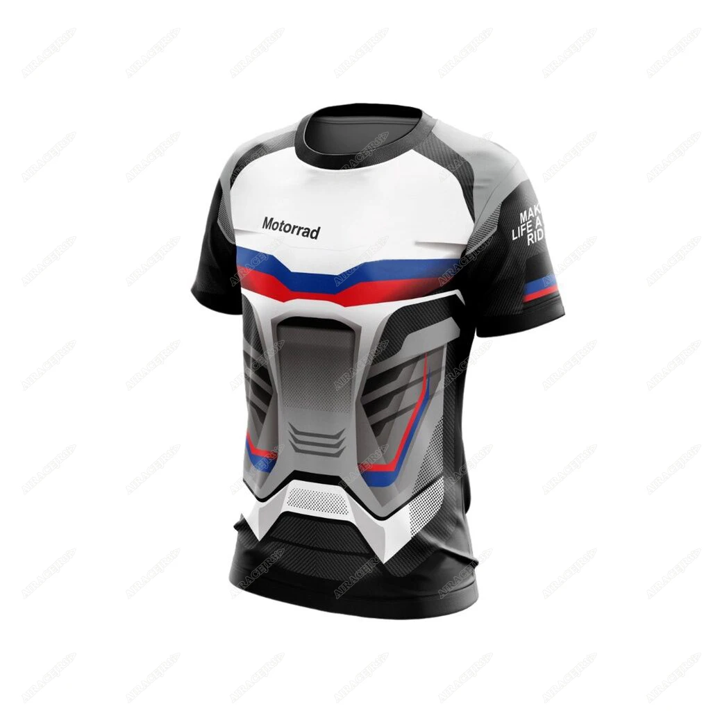 

Motorrad For BMW T-Shirt ADVENTURE Riding Sport Travel Motorcycle Racing Team Breathable Summer Quick Dry Not Fade White Jersey