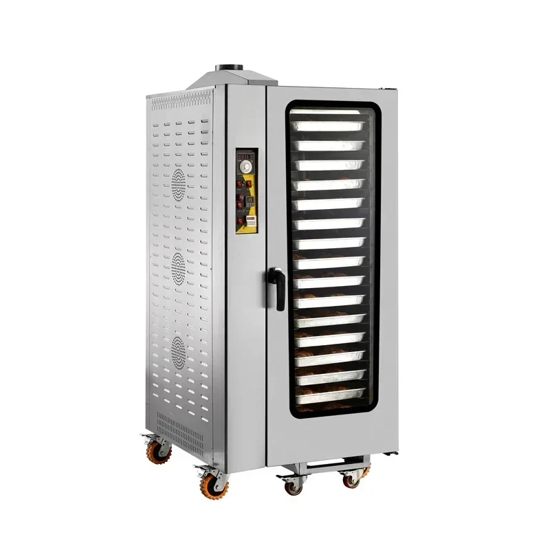 Freestanding Built-in Oven, 16 Tray Commercial Large Capacity Bread Bakery Machine, Movable Structure with Wheels