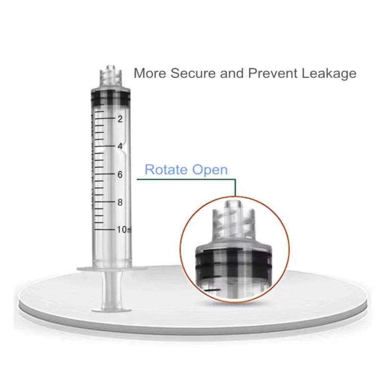 Luer Lock 10ml Plastic Syringe Without Needle Steriled Individually Packed Glue Dispensing Syringe Measuring Liquid Pets Tools