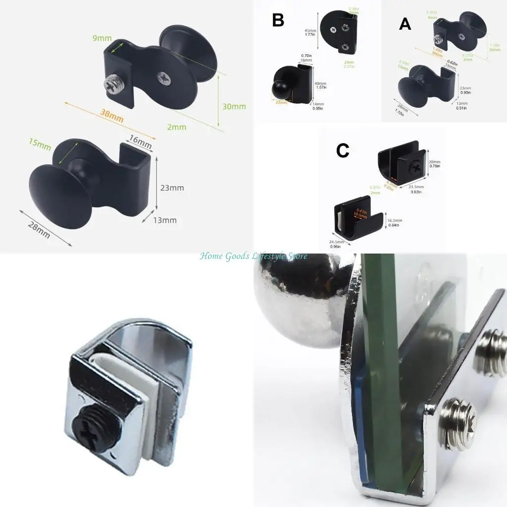 

E74E Round Cabinet Showcases Handle Framelessed Shower Glass Door Pull Knobs for Home Hotel Bathroom Shower Door Durable