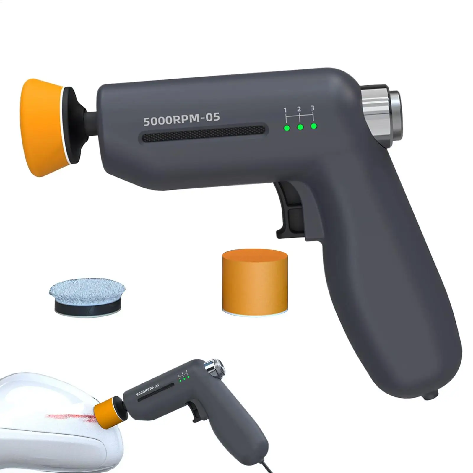 Mini Polerka Samochodowa 12V Wielofunkcyjna Ergonomiczna Maszyna do Woskowania Samochodów Polerka do Usuwania Rys do Woskowania Samochodów do Przyczep Kamperów Ciężarówek