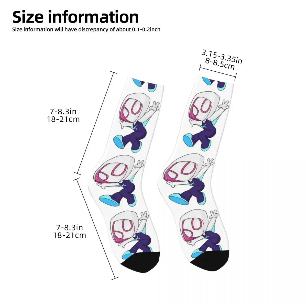 Ghost Spider Girl Socks Harajuku Sweat Absorbing Stockings All Season Long Socks Accessories for Man's Woman's Birthday Present