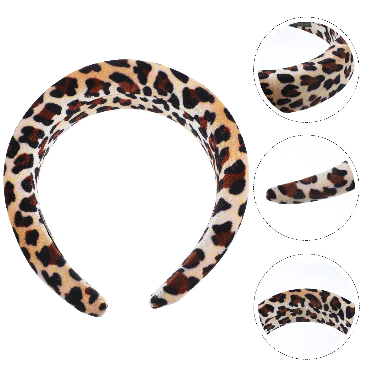 Leopard Sponge Headband Bands Accessories for Women Headbands Girls Decor Adult Curly Hair