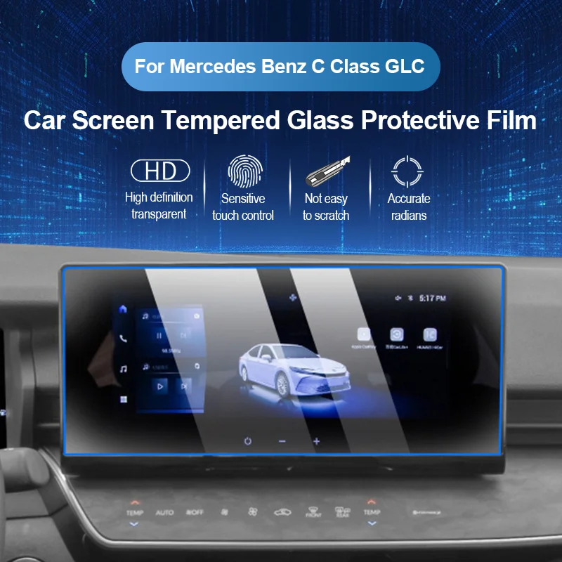 

Car Interior Accessories Navigation Screen Tempered Glass Protective Film Anti-scratch Film for Mercedes Benz C GLC Class 2023