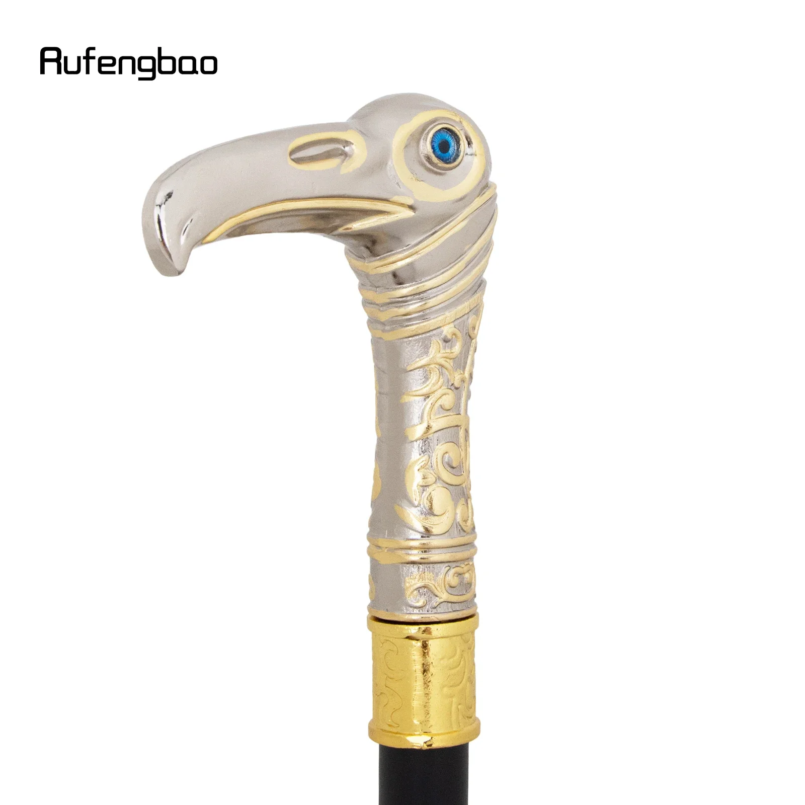 الذهبي الأبيض النسر رئيس الفاخرة الزخرفية عصا للمشي الفاخرة عصا أنيقة الأزياء قصب تأثيري سبيكة Crosier عصا 93 سنتيمتر