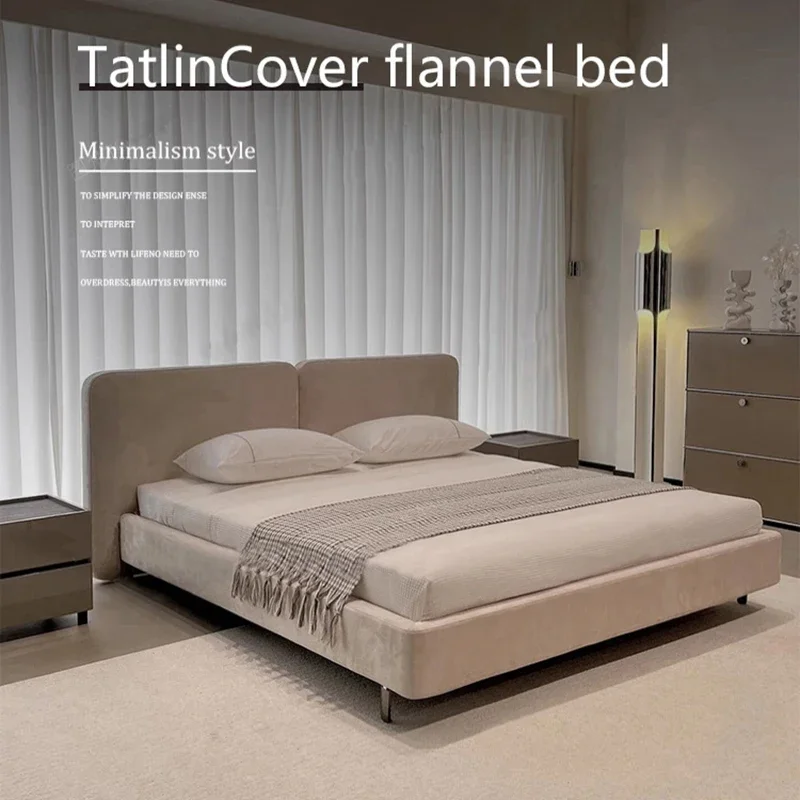 

Modern Simple Modern Double Bed Luxury Vintage Space Saving Small Double Beds Pliable Replica Postmodern CamaHotel Furniture