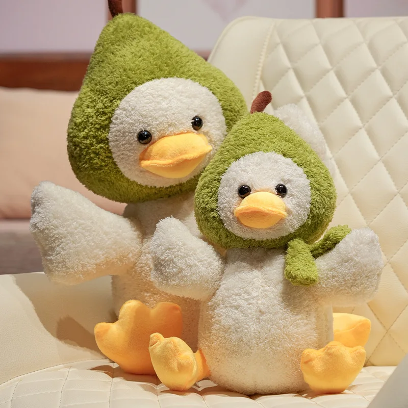 

Kawaii Stuffed Duck Pear Doll Little Duck Doll Sleeping Pillow To Soothe Doll Stress Relieving Tool