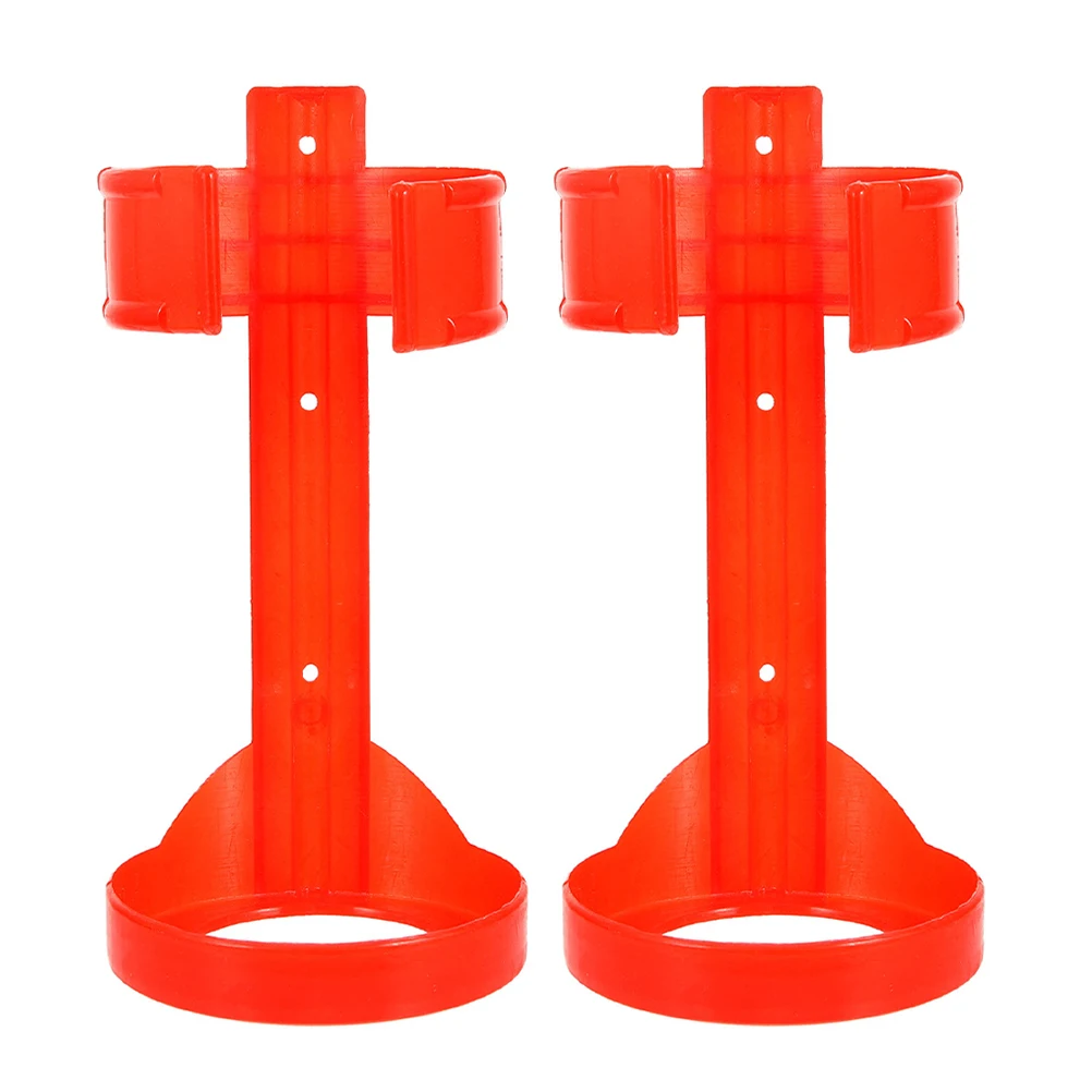 

2pcs Car Fire Extinguisher Mounting Brackets Wall Hanger Kit for Vehicle Red 1kg Portable Office Use Fire Safety