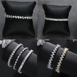 Luxury Fashion Water droplets full of zirconium shine Bracelet for Women Adjustable Bracelet Romantic Wedding Party Jewelry Gift