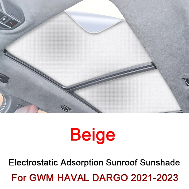 

For GWM HAVAL DARGO 2021-2022 2023 Electrostatic Adsorption Car Roof Sunshade Skylight Blind Shading Windshield Sunroof Cover