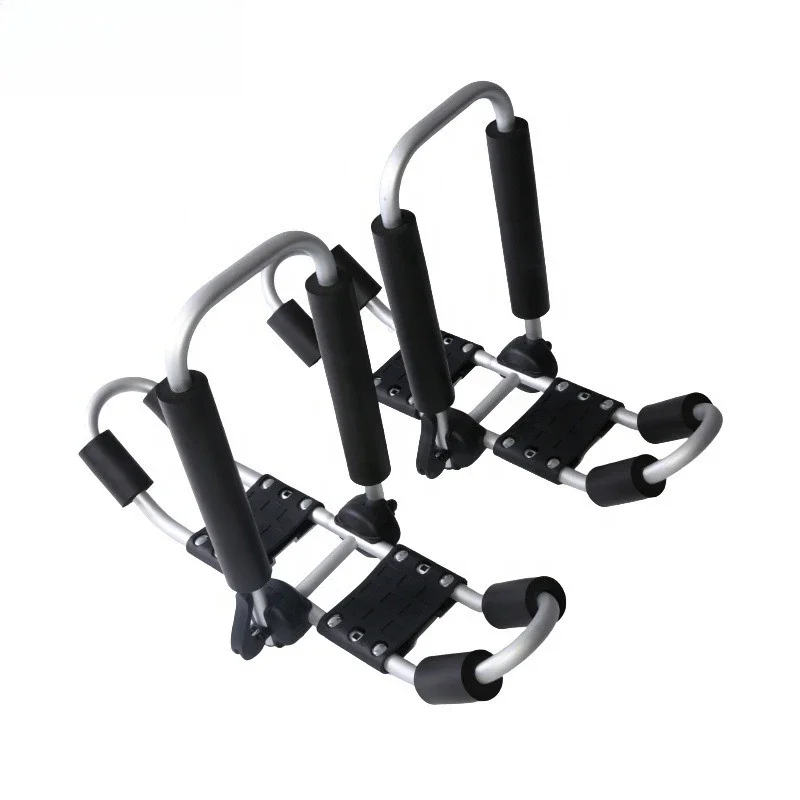 

Heavy Duty Aluminum Automobile Roof Bracket Type J Universal Foldable Kayak Bracket Surfboard Roof Rack
