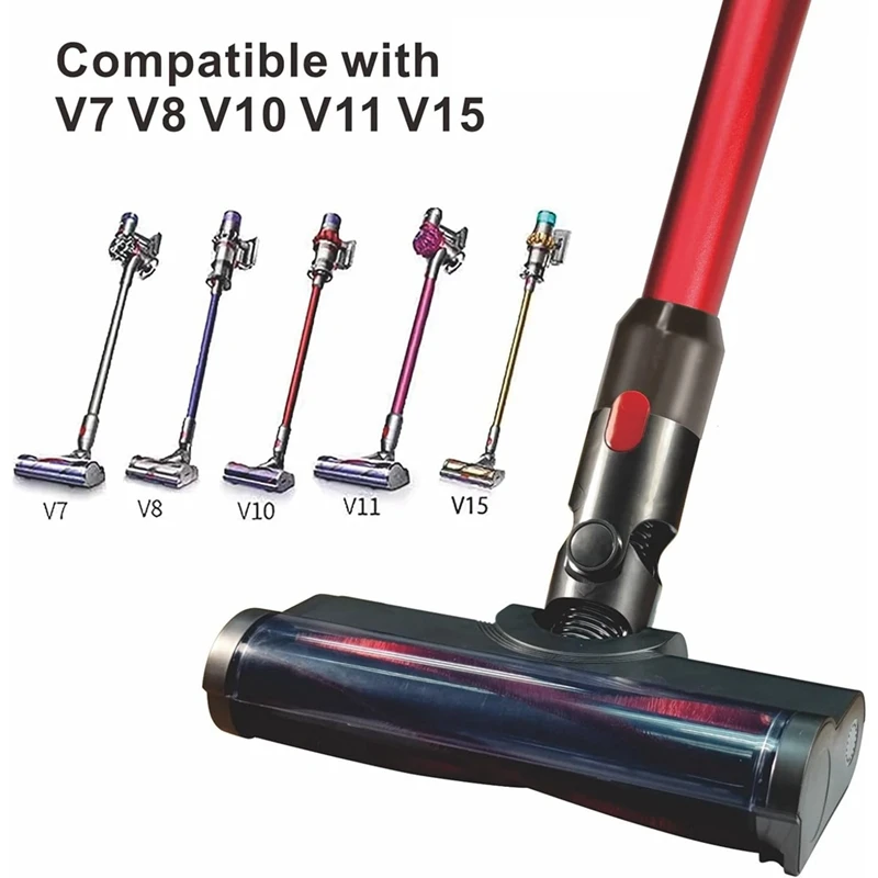 Vacuum Head For Dyson V7 V8 V10 V11 V15 Cordless Vacuum Cleaner With Green Dust Detector Light For Hard Floor & Carpet