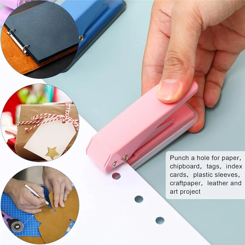 10 шт. Дырокол для бумаги с замком, 1 дырокол для бумаги, емкость 20 листов, ручной дырокол для бумаги с противоскользящим основанием, прочный