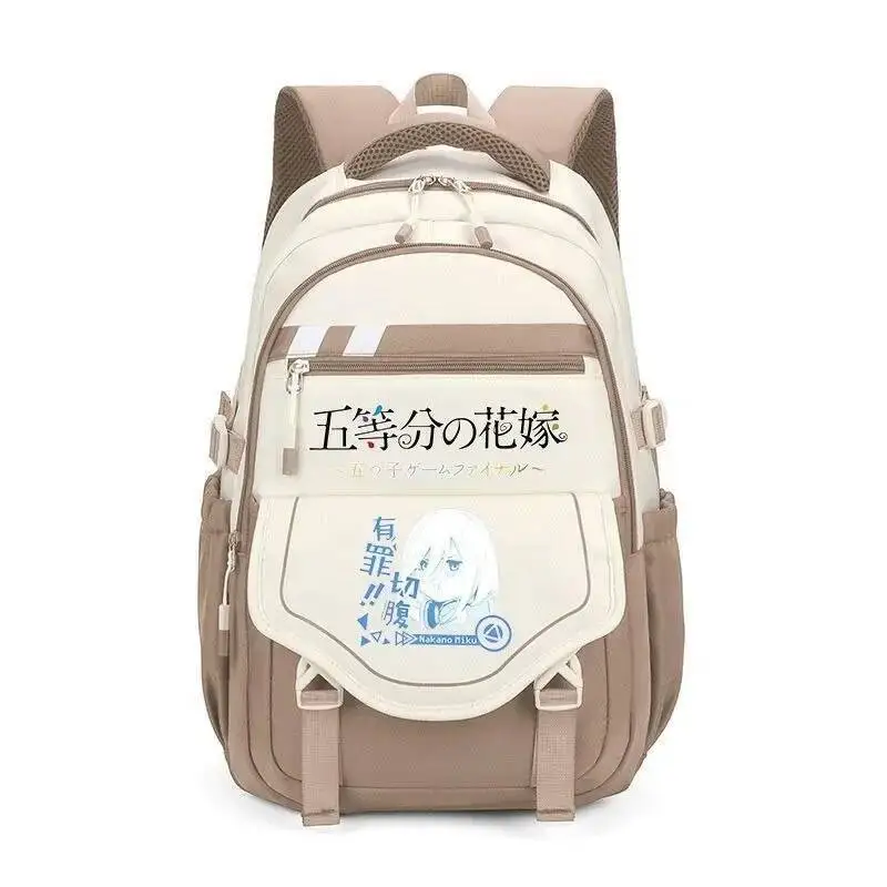 

Anime Game Breathable Mesh Black Brown Red The Quintessential Quintuplets Gotoubun No Hanayome School Bags Backpacks