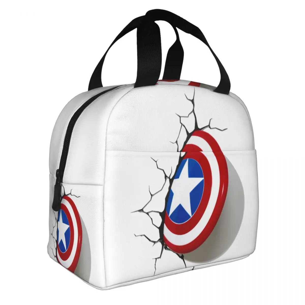 Hot Selling Marvel Bento Boxes Captain America For Men Women New Weekend Picnic Lunch Bag Leakproof Insulated