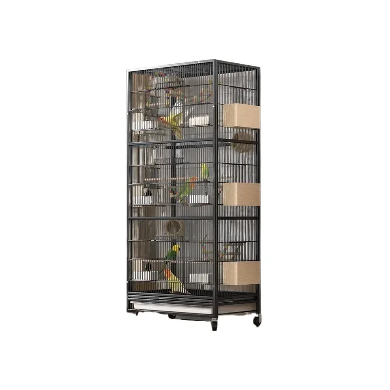 Bird cage parrot cage new splash-proof luxury villa large full set of Xuanfeng thrush special encryption reinforcement bird 6sy
