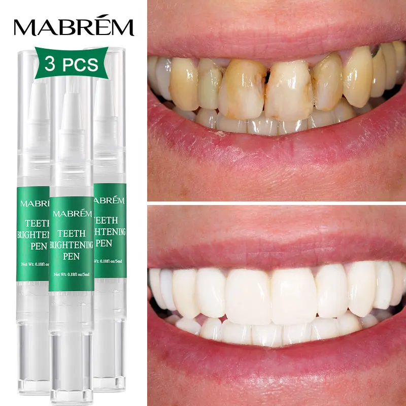 3PCS Teeth Whitening Pen White Teeth Cleaning Serum Oral Hygiene Essence Remove Plaque Stains Dental Bleaching Cleaning