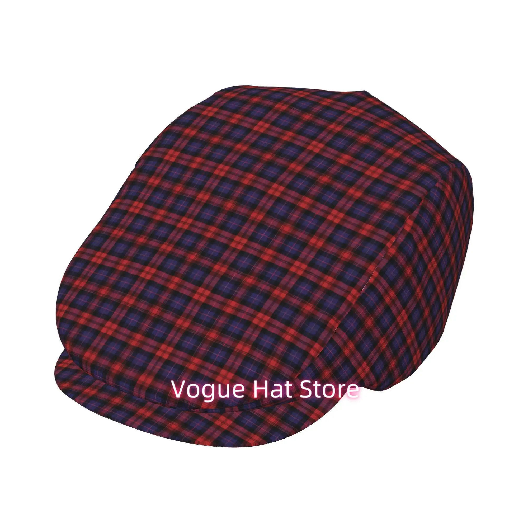 A Single Clan Maclachlan Family Tartan Beret Featuring an All-Over Print, This Retro Newsboy Cap Is Unisex And an Essential Fash