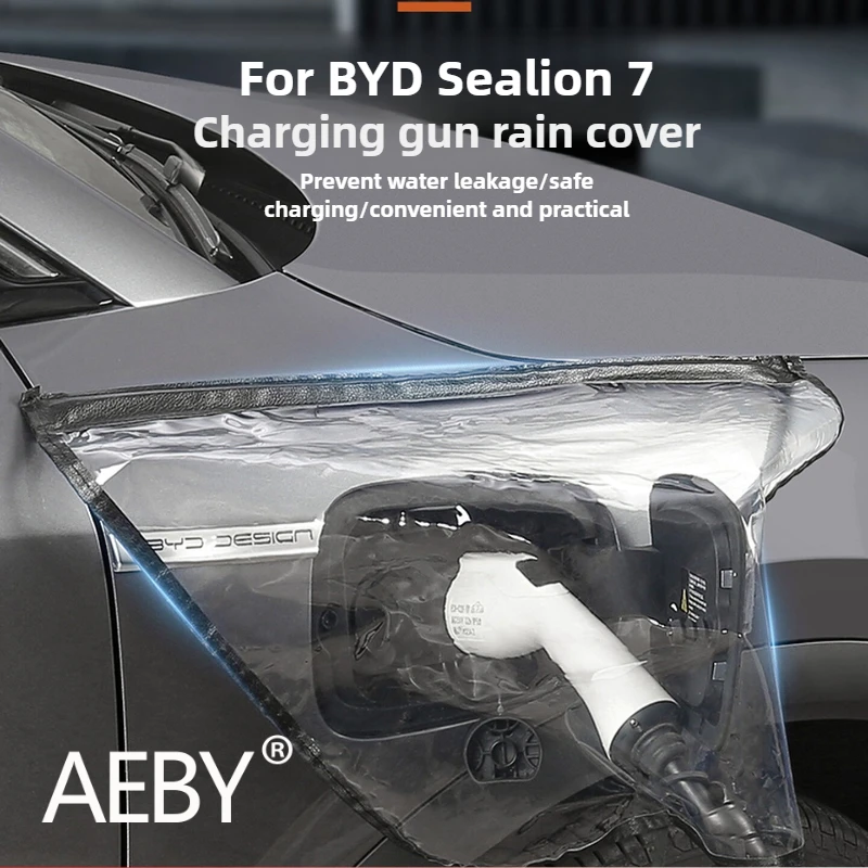 

AEBY For BYD Sealion 7 2024 Waterproof Charging Gun Cover Outdoor Charger Protector Case, Dustproof Rain Shelter Car Accessories