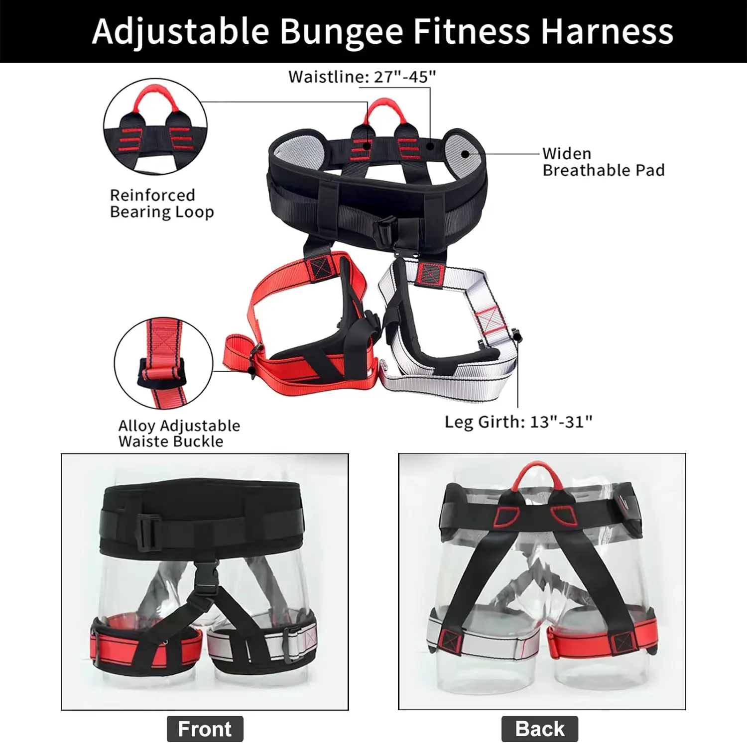 Bungee Fitness Equipment Kit, Aerial Yoga Dance Training Apparatus, Yoga Bungee Fitness, Suspended Trainer Pull Cord