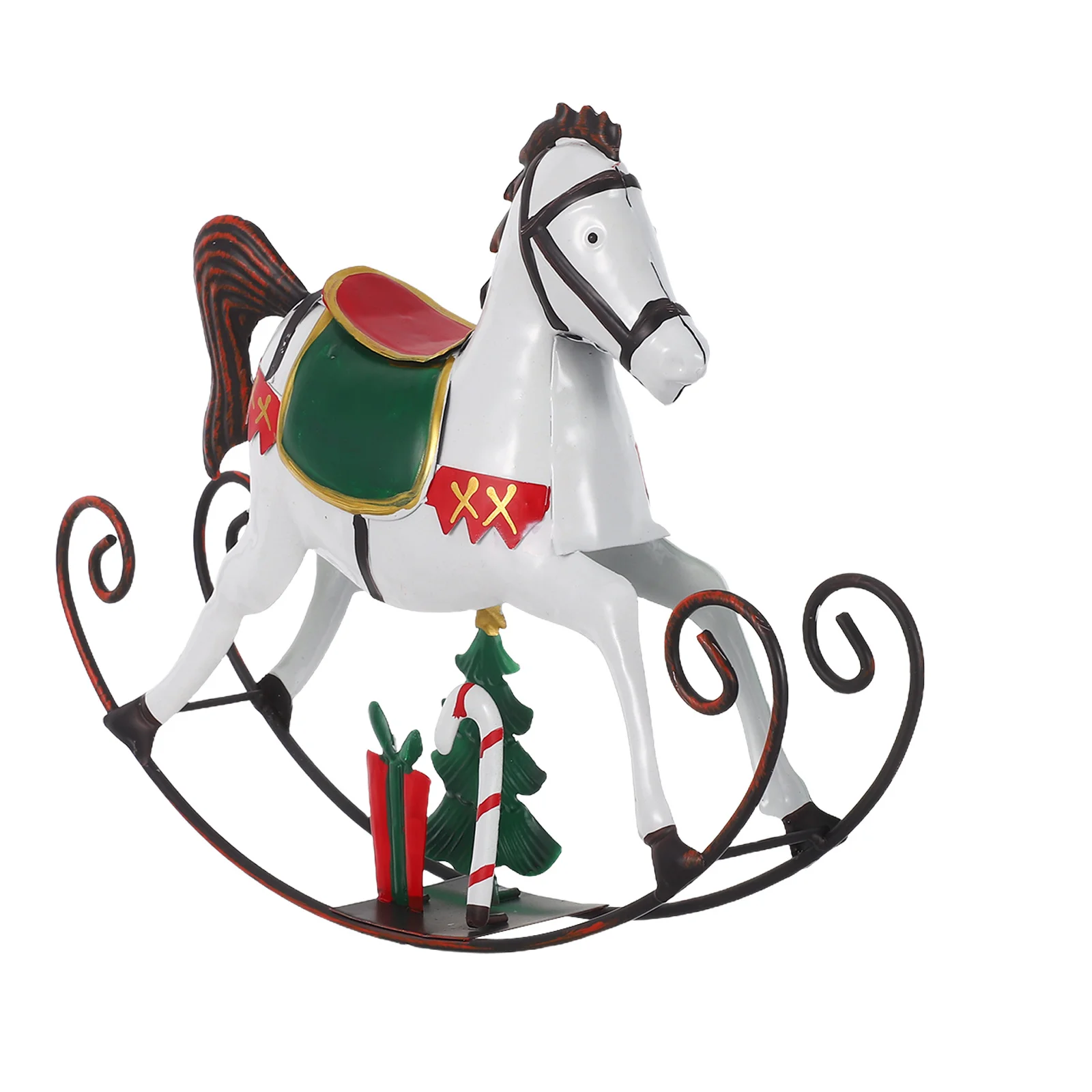 

Iron Rocking Horse Vintage Metal Horse Decoration For Christmas Table Centerpiece Home Office Holiday Decor