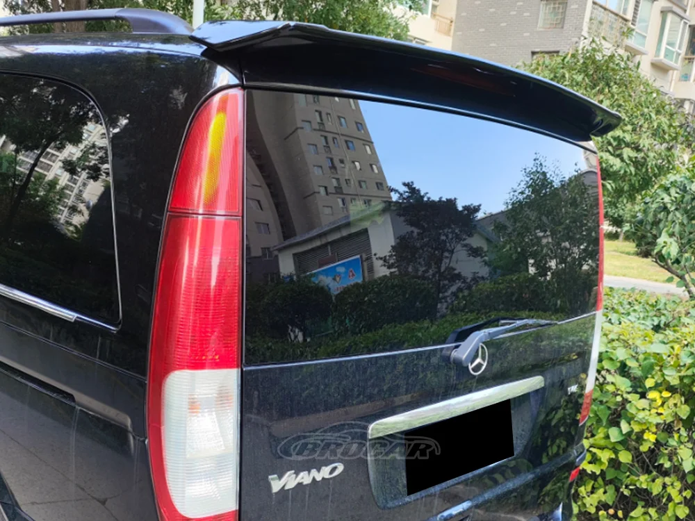 For Benz VITO Viano W639 Roof Spoiler 2006 - 2015 High-quality ABS plastic Gloss black rear spoiler Vito/Mixto MPV  top diverter