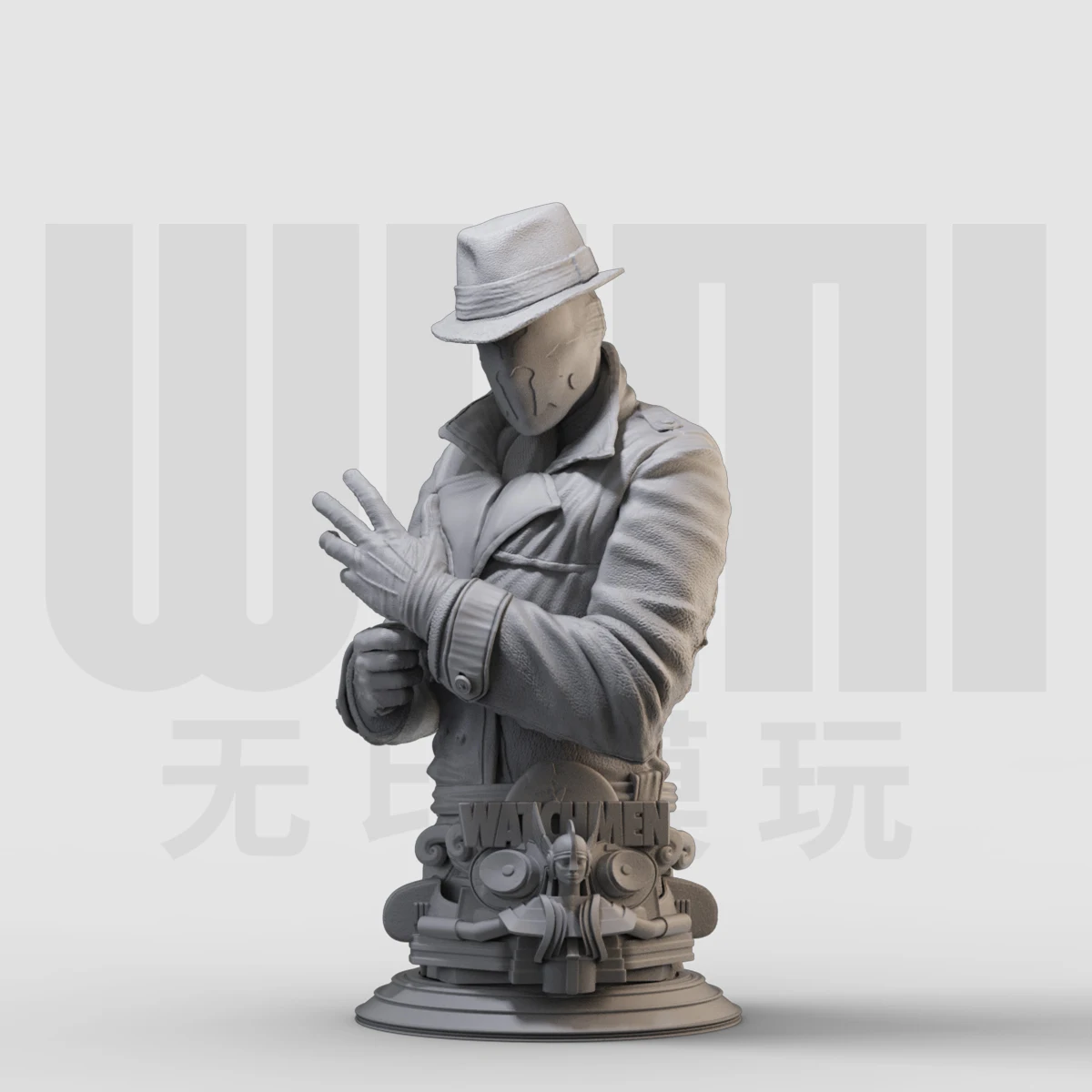 1/10  bust resin white model GK hand model