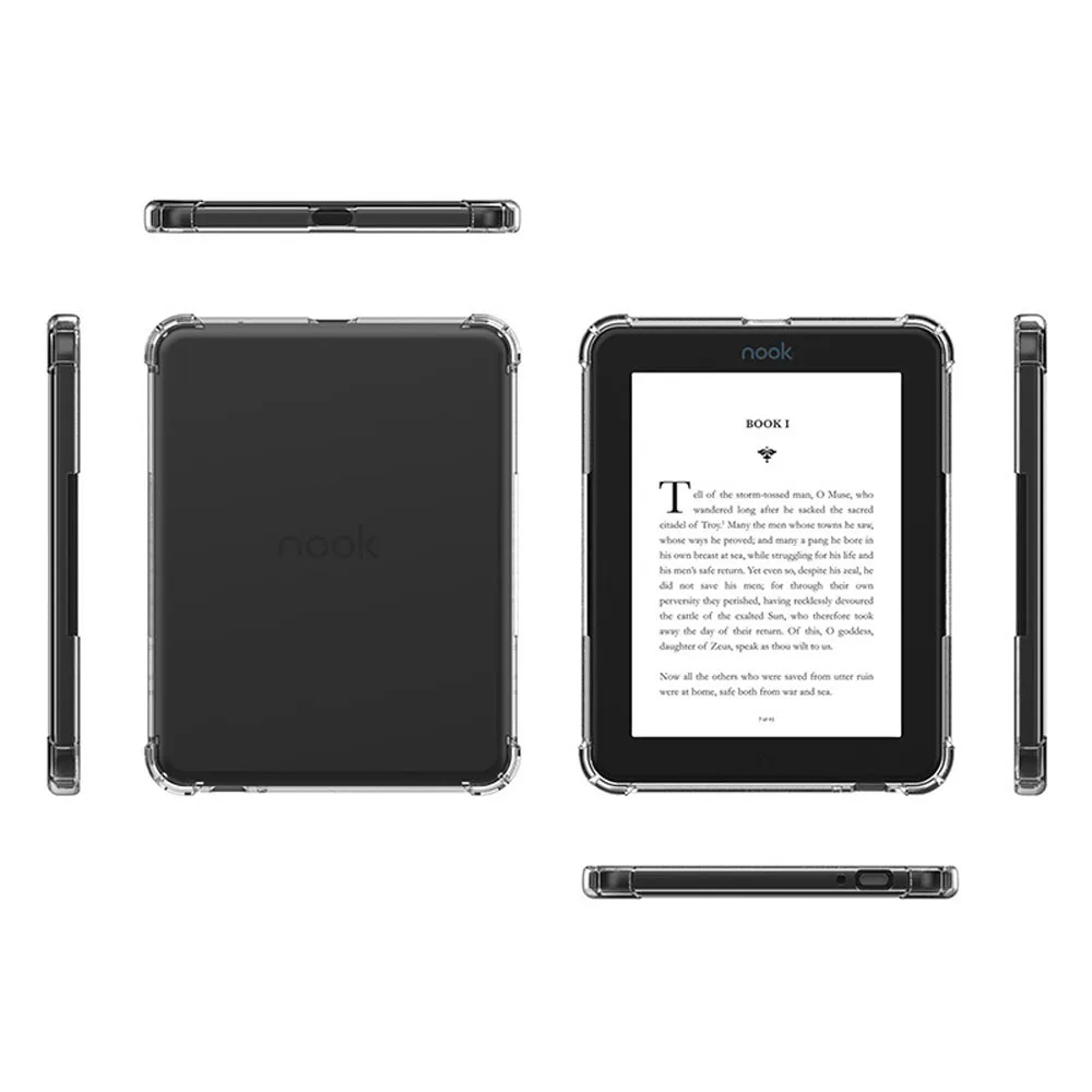 

Защитный чехол для Nook Glowlight 4/4E/4 Plus/Glowlight Plus/GlowLight 3, прозрачная противоударная подушка безопасности, прозрачная крышка