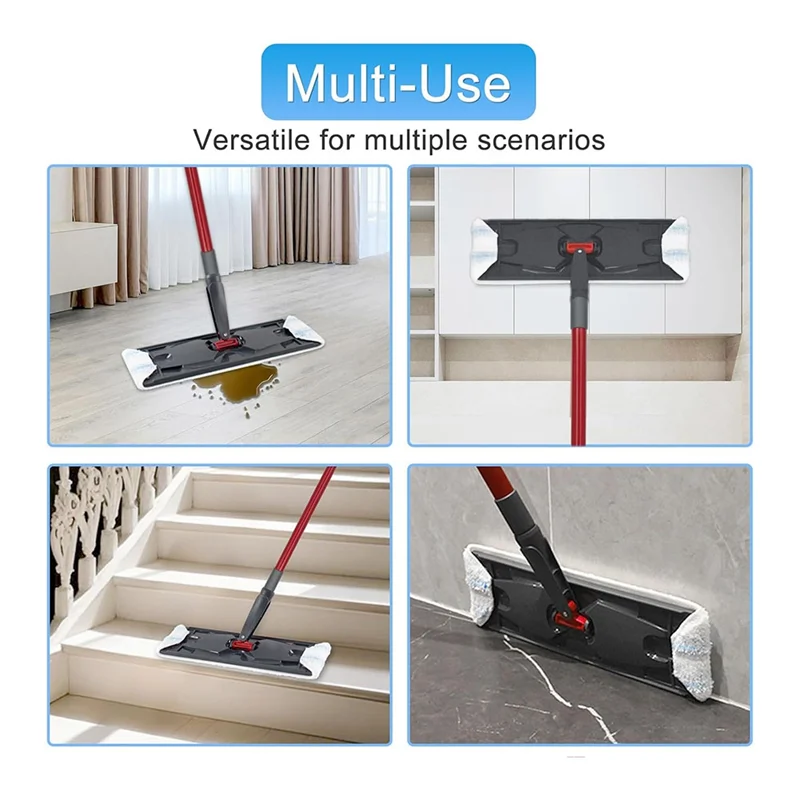 【24H-Sale!】6 Pcs Mop Pads Replacements Washable & Reusable Mop Pad Refills For Ocedar H2pro Flat Mop, Durable Mop Heads Replacem