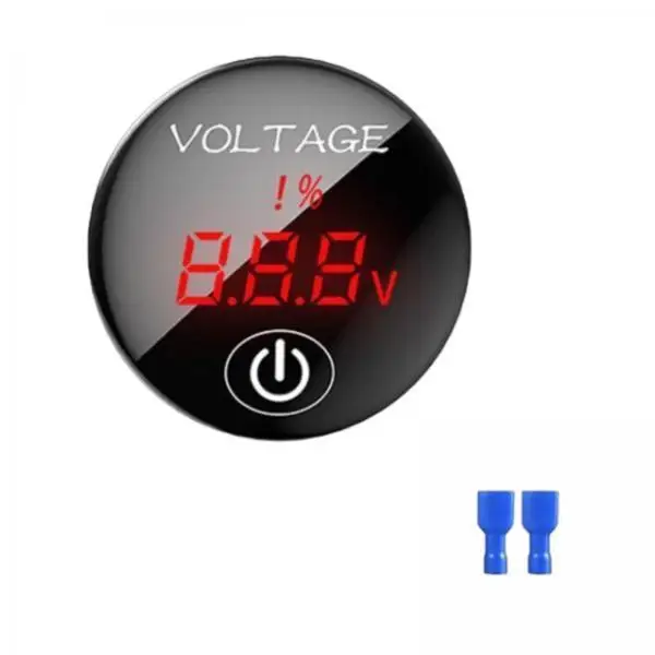 Durable PP Voltage Meter Switch Car Gauge Voltmeter 12V 24V LED Display for Camper RV Boat Motorcycle