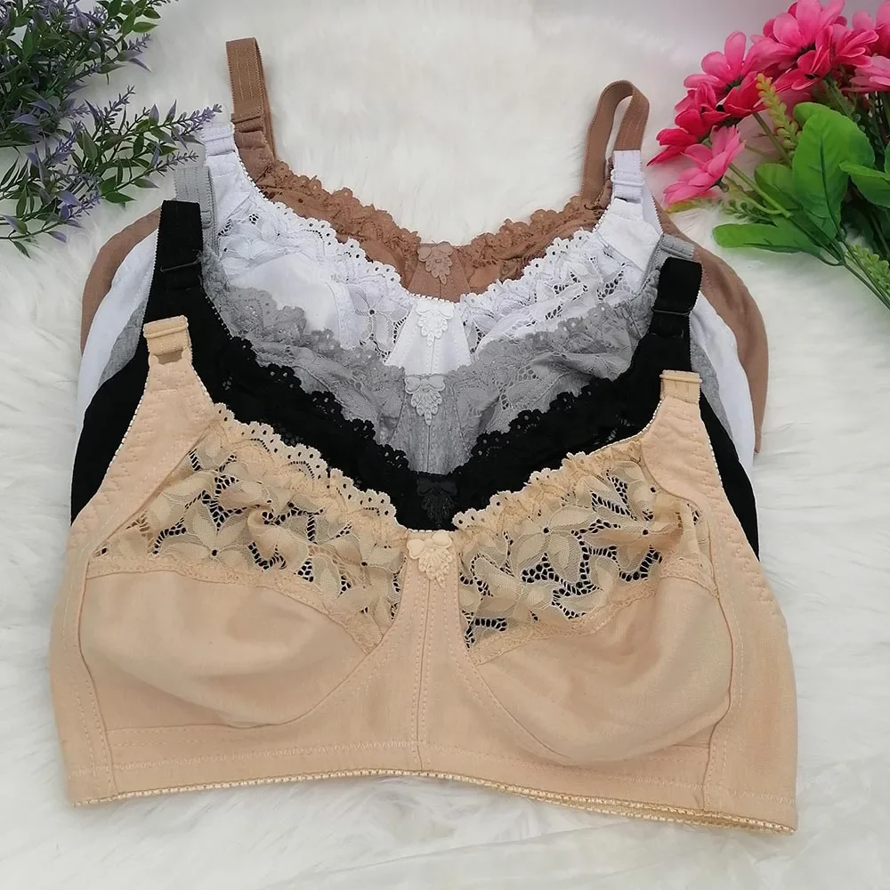 Lace Sexy BraS For Women Wire Free Bras Cotton Thin Brassiere Female Confortable Underwear 75-100 C D Cup C31