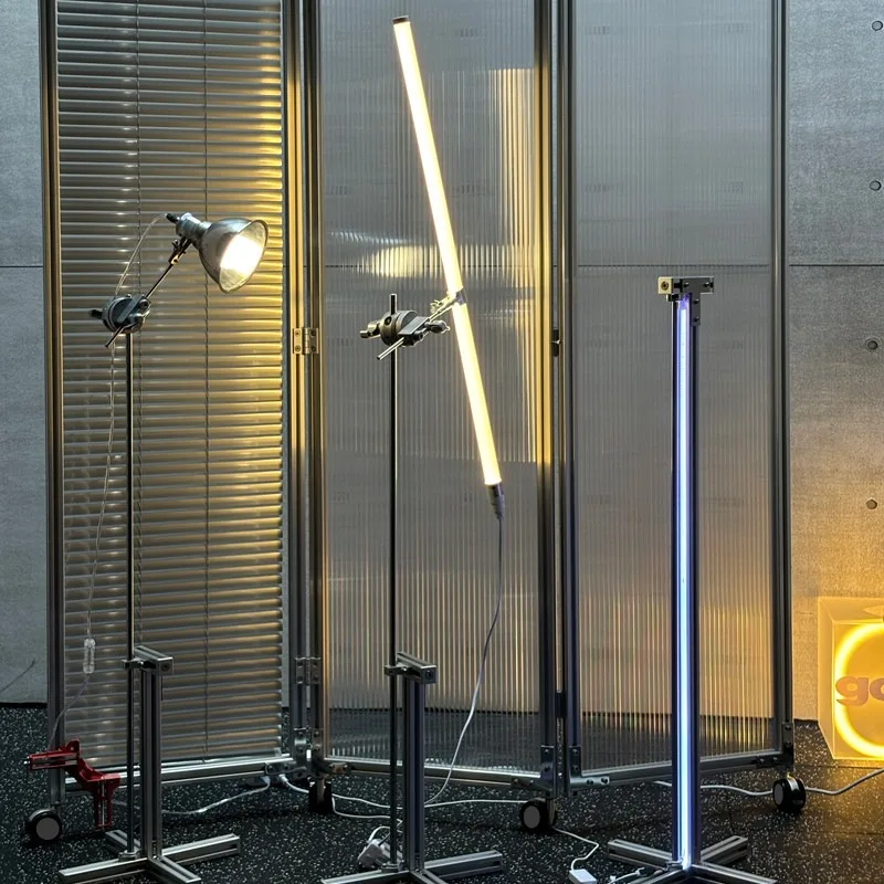Cyberpunk Bauhaus industrial style atmosphere light shaft, aluminum profile DIY custom floor lamp home advanced feeling