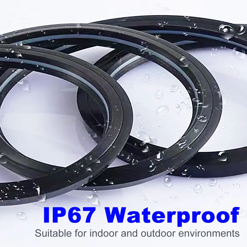 1M-5M WS2812B WS2811 SK6812 Silica Gel Tube Black Led Neon Soft Rope Tube IP67 Waterproof For 5050 RGB Flexible Strip Light