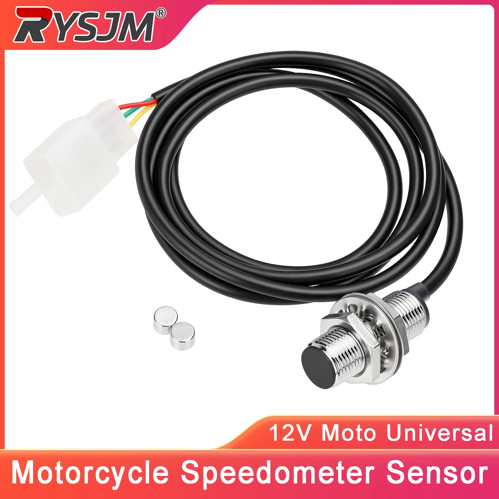 Universal Motorcycle Speedometer Sensor Cable Universal With 2 Magnet For Motorcycle Odometer Speedometer
