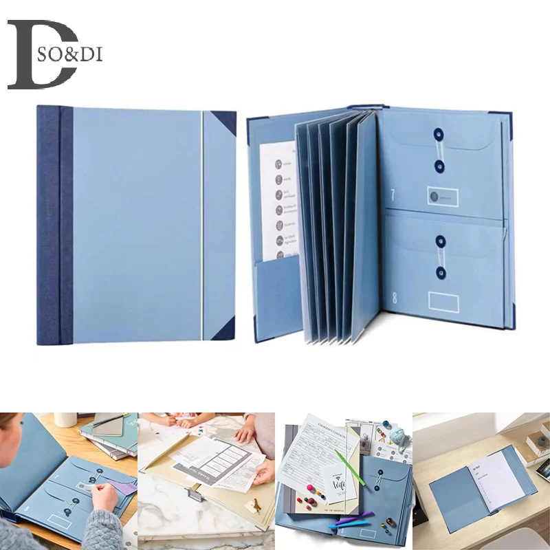 In Case I Go Missing Binder Folio Document Organizer Expanding File Folder Pockets Accordion Document Storage Pocket Organiser