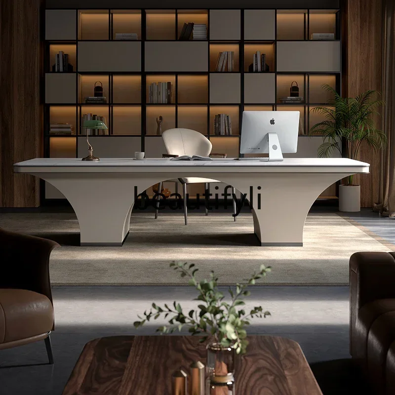 N178 C Designer Desk Light Luxury Home Study Large Flat Bedroom Boss Office Computer Desk