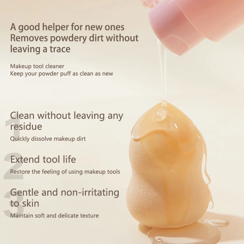 メイクブラシクリーナー,シャンプーとふくらんでいる洗浄液,液体をすばやく除去,80ml