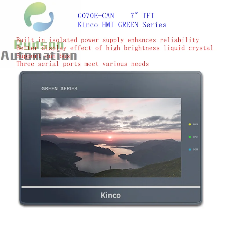 

7 Inch Kinco Automation Series Touch Screen HMI G070E-CAN Freescale Industrial CPU Clock Speed 800MHz