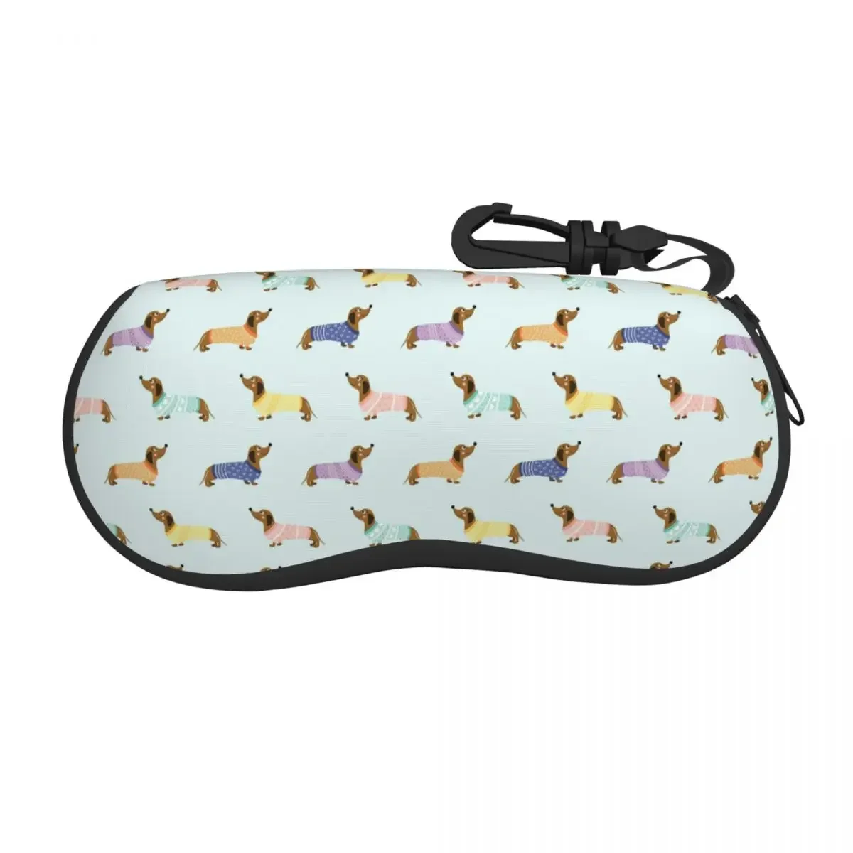 Custom Dachshund Dog Cute Pattern Shell Glasses Case Unisex Travel Eyeglasses Case Sunglasses Protector Box