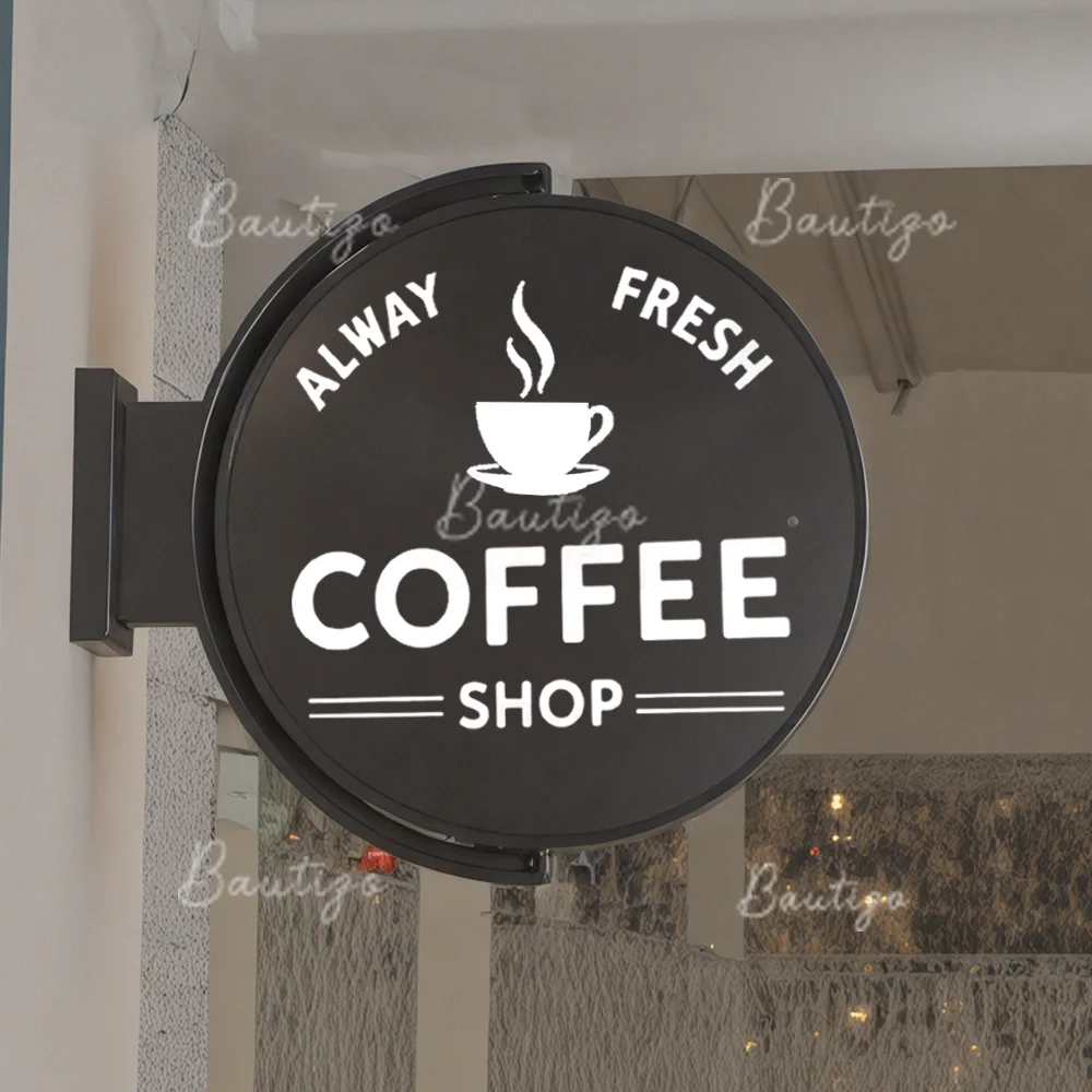 Custom 360 Rotating Light Box Signage Acrylic Led Letters Outdoor Light Logo Wall Signs Personal Design Lightbox Home Luminous