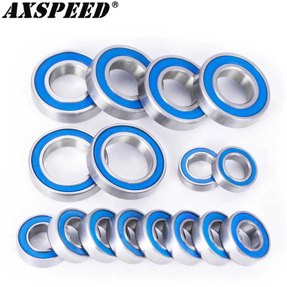 

AXSPEED 16Pcs Sealed Bearings Set for 1/6 RC Crawler Car Axial SCX6 AXI05000 Upgrade Accessories