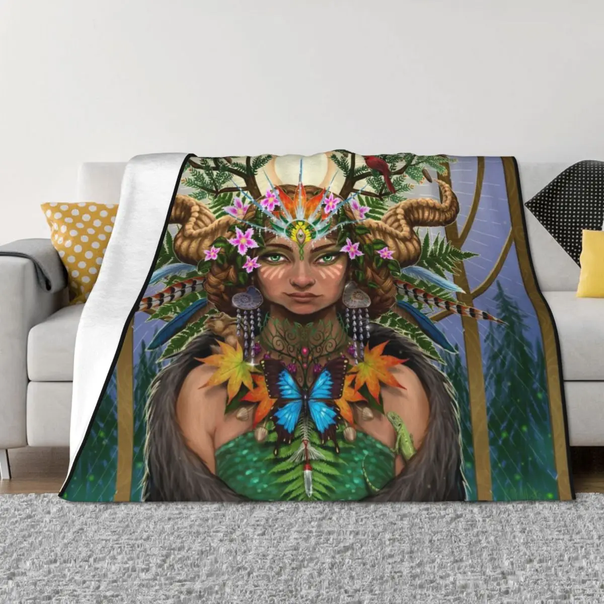 

Divine Gaia Throw Blanket Decorative Sofas Hair Sleeping Bag Blankets