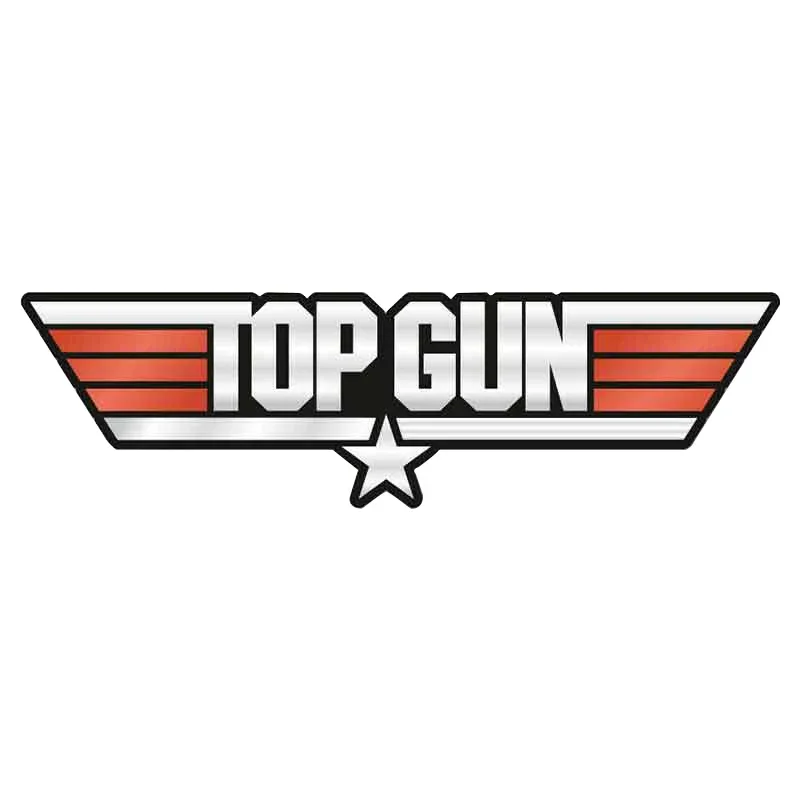 

13 см X 5 см для автомобиля TOP GUN, забавные водонепроницаемые виниловые наклейки для автомобиля, ATV RV, модный бампер, ноутбук, автомобильная пленка, автомобильные аксессуары
