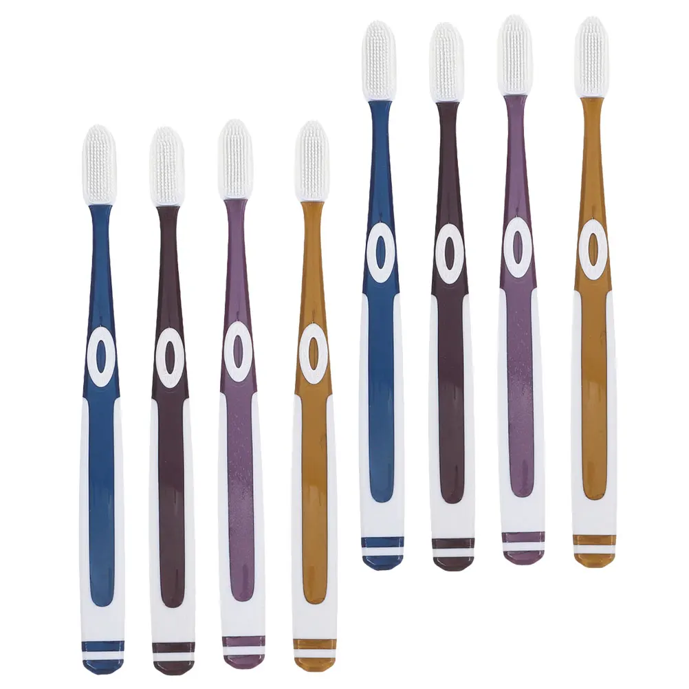 

8PCS Adult Toothbrush Vintage Toothbrushes Soft Bristles Silicone Travel Family Pack Oral Care Dental Hygiene Brushes