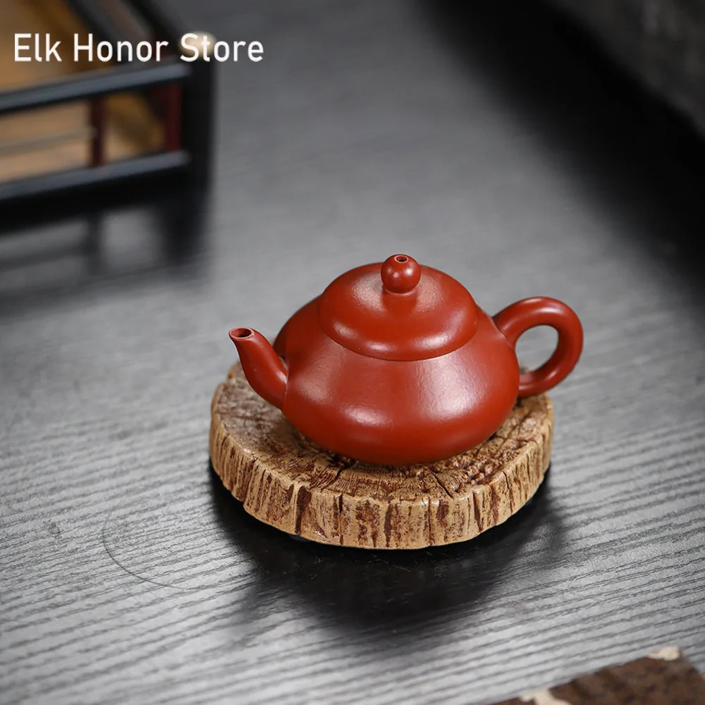 Yixing Raw Ore Purple Clay Teapot Tray Handmade Tea Tray Creative Simulated Stump Wood Grain Traditional Tea Accessories Gifts