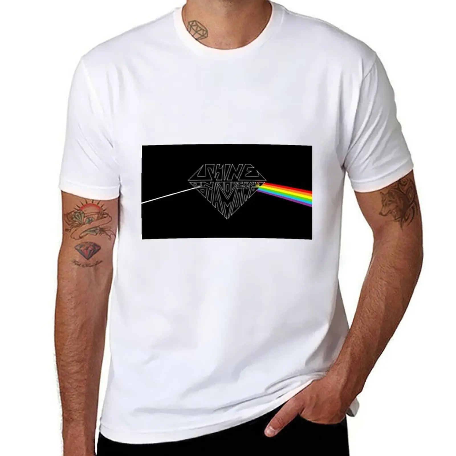 Shine on You Crazy Diamond Greeting Card T-Shirt graphic t shirts for man t shirts cotton 100% T-Shirt