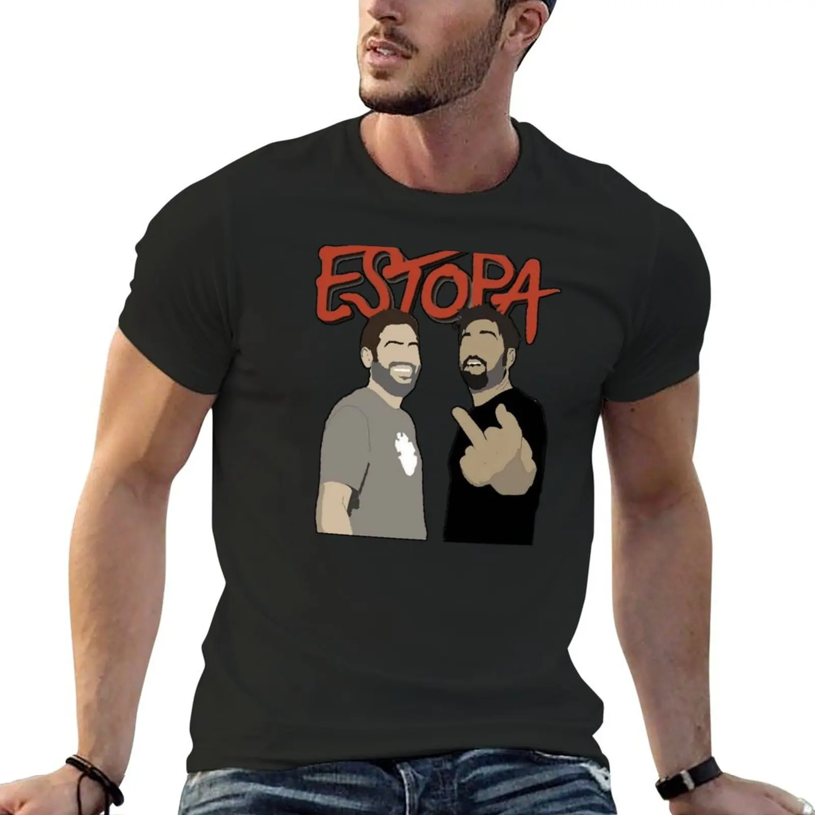 estopa T-shirt summer clothes summer top heavyweights plain white t shirts men