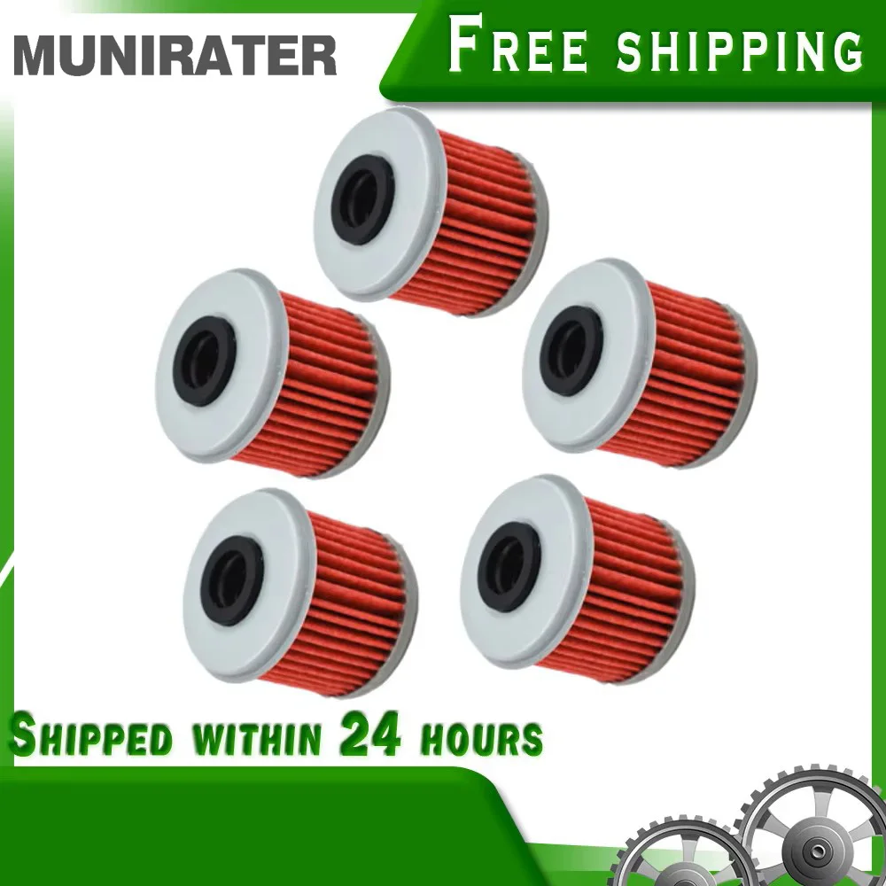 

5PCS Motorcycle Oil Filter Replacement for Honda TRX450R, Replacement for CRF150R /RB CRF250X CRF450X